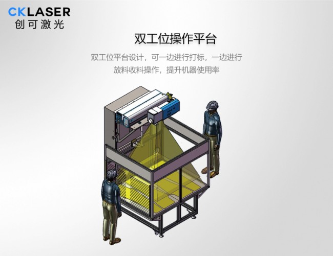 牛仔激光打标机双工位