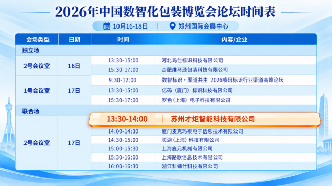 【会议预告】10月17日，才炬智能专场｜破解激光喷码视觉检测三大卡点！