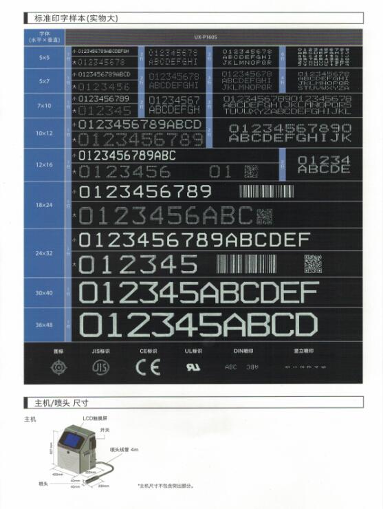 日立喷码机 电线电缆白墨黄墨喷码机